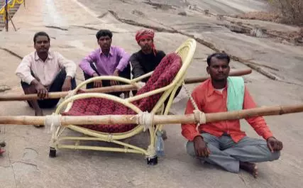 NREGA fraud: Rs 29 lakh spent  for road, yet patients taken to hospitals in doli