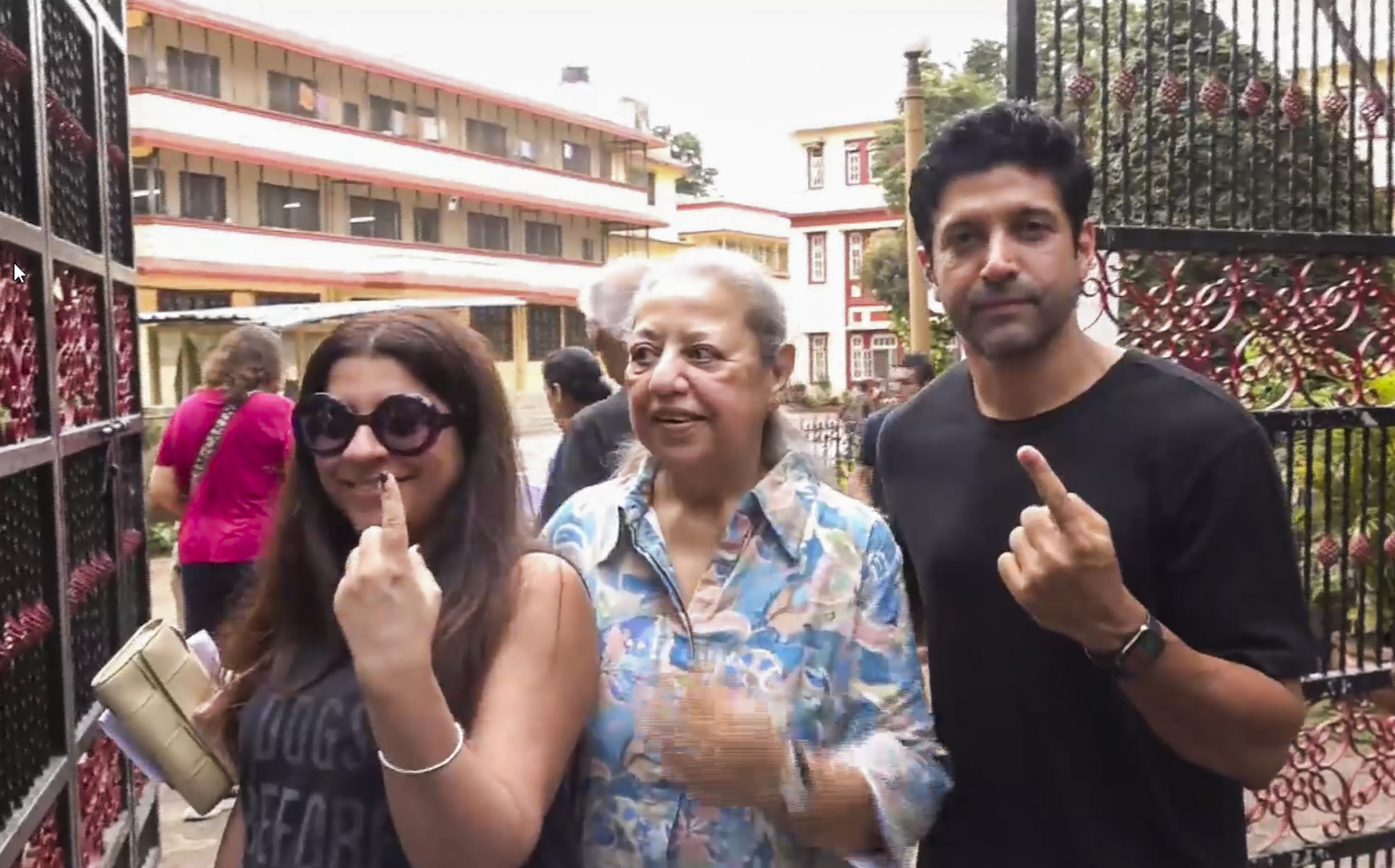 Bollywood actors cast their votes in Maharashtra elections