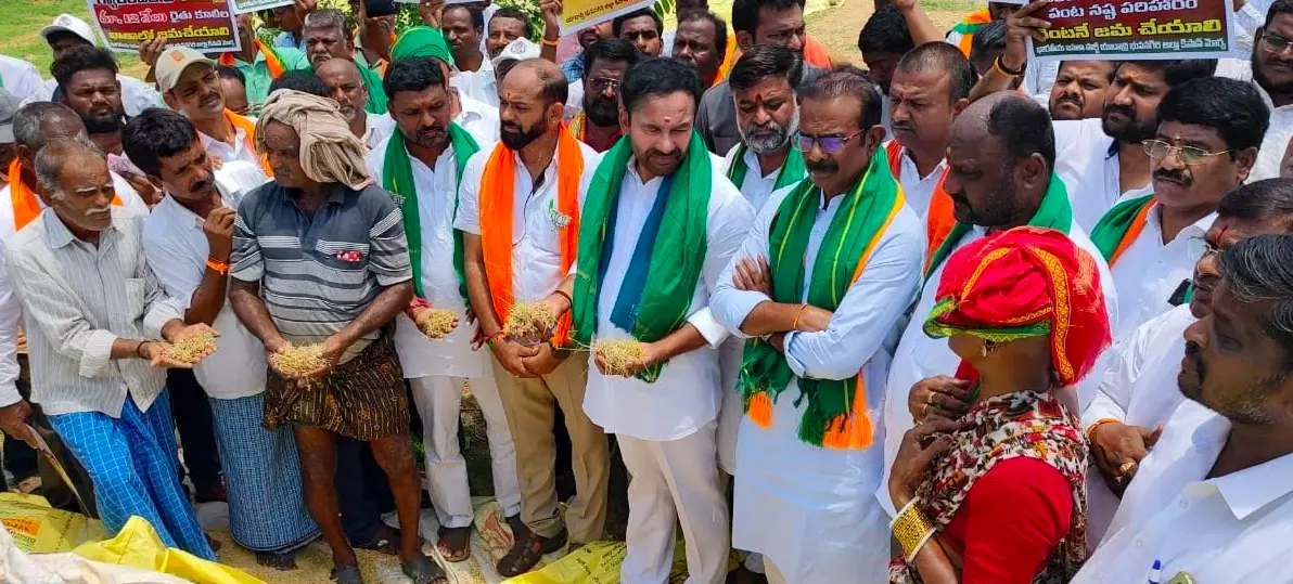 Congress govt is playing with the lives of farmers: Kishan Congress govt is playing with the lives of farmers: Kishan