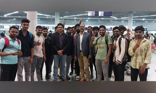 60 Indians rescued from job scam in Cambodia return home
