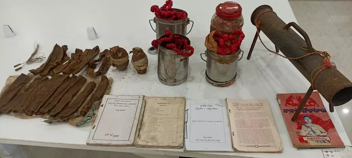 AP police unearth Maoist explosives dump in forest in Sileru