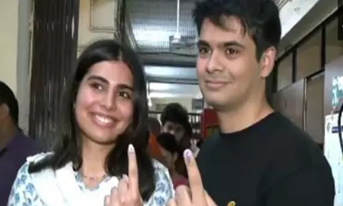 Congress Priyanka Gandhi Vadras children cast their votes, urge everyone to exercise their rights