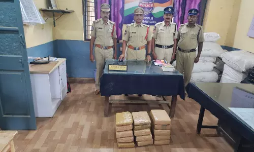 Police seize 28 kgs marijuana at Khammam railway station