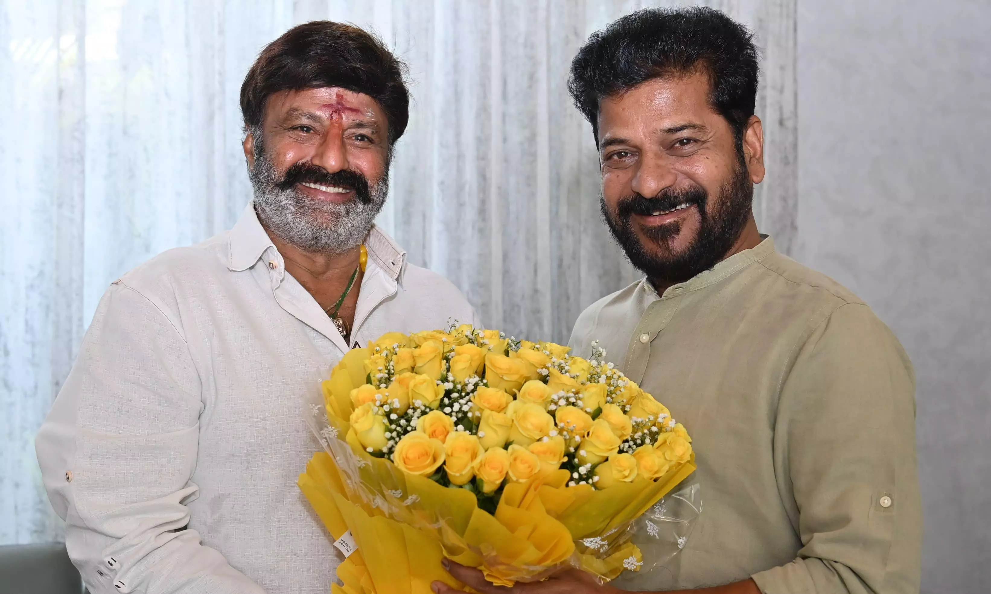 Balakrishna Meets CM Revanth Reddy Balakrishna Meets CM Revanth Reddy