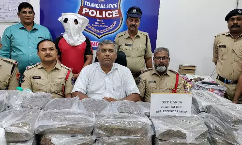 Police Nab Odisha Man with 62 kg Marijuana at Secunderabad Station Police Nab Odisha Man with 62 kg Marijuana at Secunderabad Station