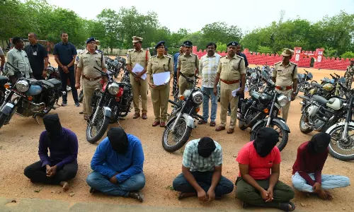 Six Arrested in Hyderabad for Vehicles Theft