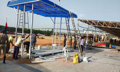 Brisk arrangements for State Formation Day celebrations at Parade Ground Brisk arrangements for State Formation Day celebrations at Parade Ground
