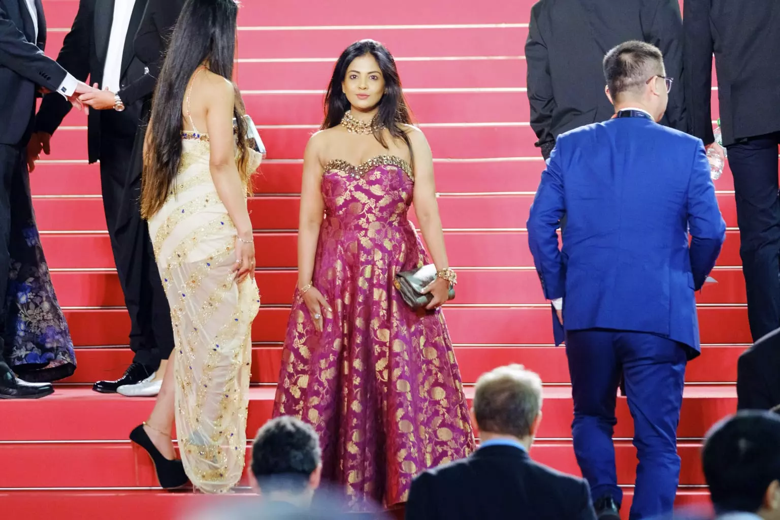 Hyderabad fashion designer Aruna Goud on the Red carpet of the 77th Cannes Film Festival
