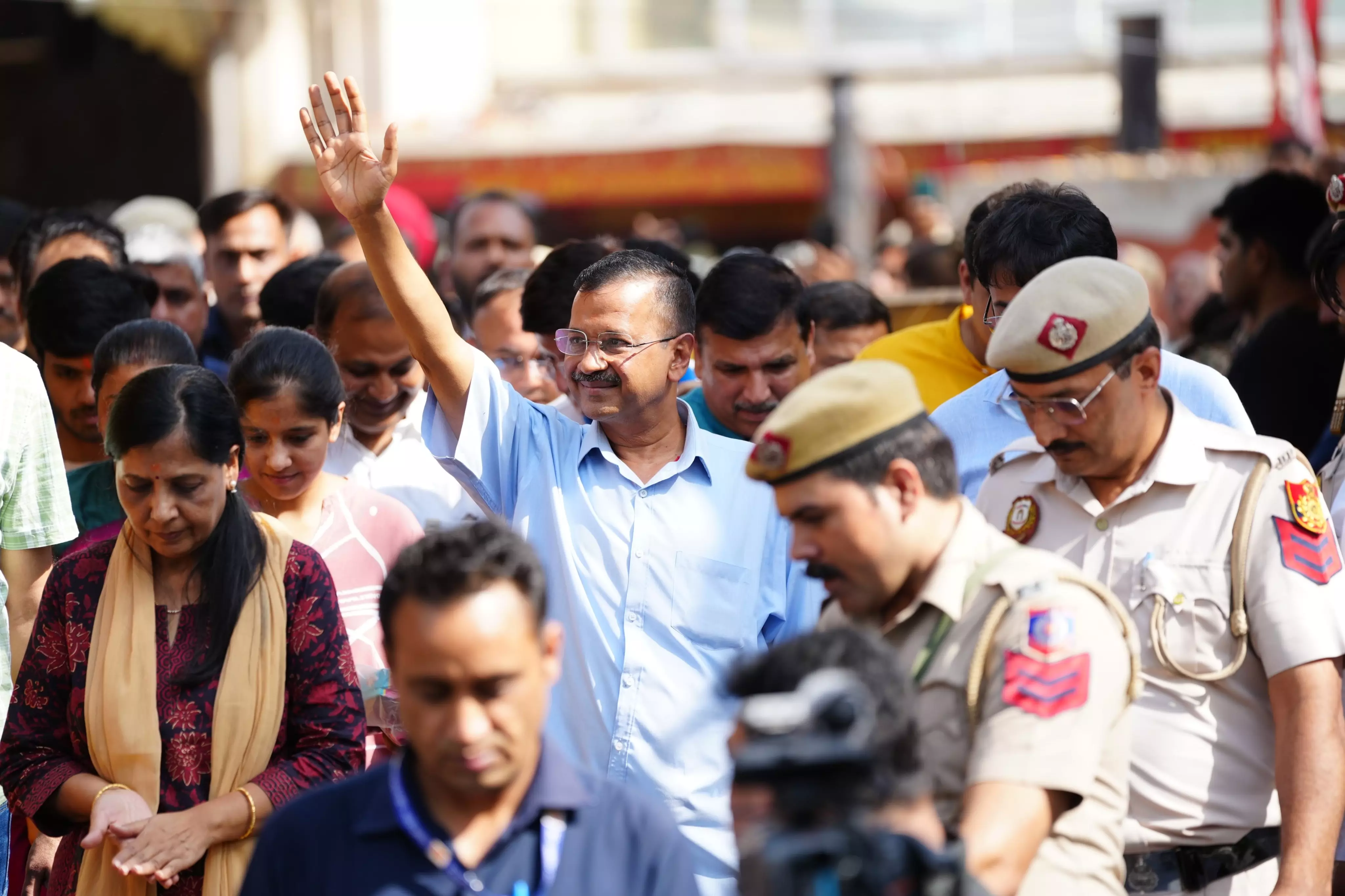 Delhi CM Kejriwal surrenders at Tihar jail Delhi CM Kejriwal surrenders at Tihar jail