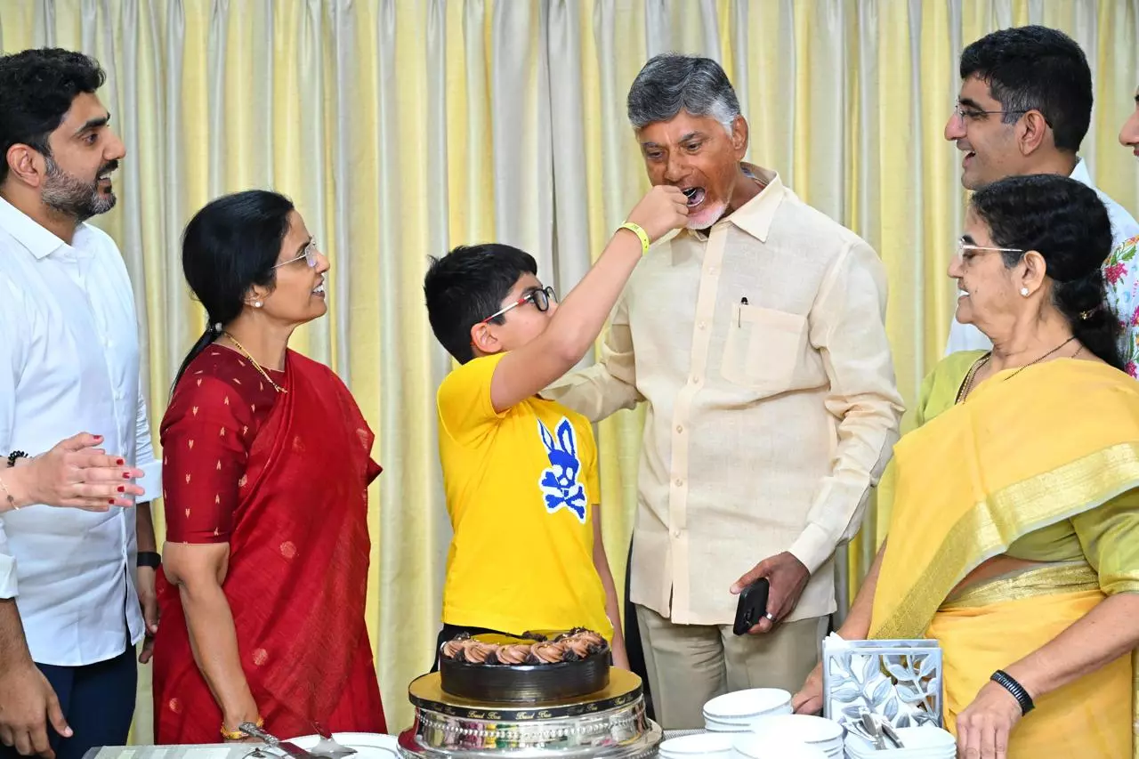 AP Elections: Chandrababu Naidu Celebrates TDP Win With Family