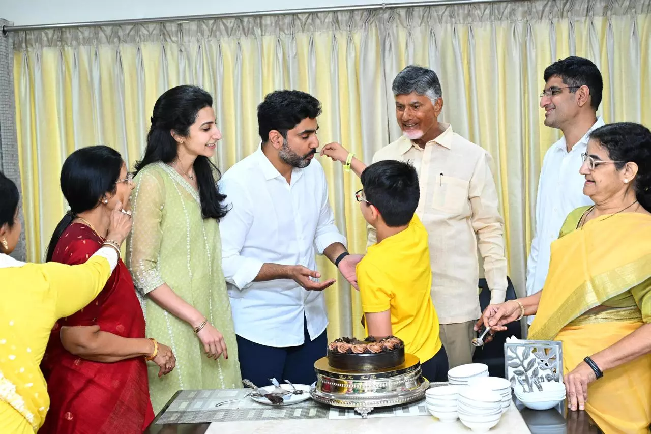 AP Elections: Chandrababu Naidu Celebrates TDP Win With Family