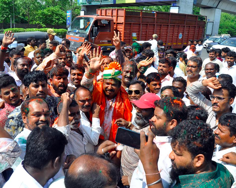 Bi elections cantonment candidate celebrations