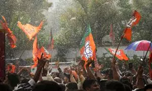 BJP Leading in all 7 Lok Sabha Seats in Delhi BJP Leading in all 7 Lok Sabha Seats in Delhi