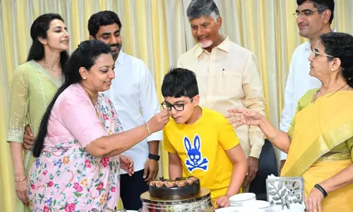 Chandrababu Naidu, Lokesh celebrate TDP win