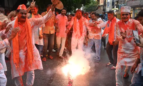 Ecstatic BJP Leaders, Cadre Celebrate
