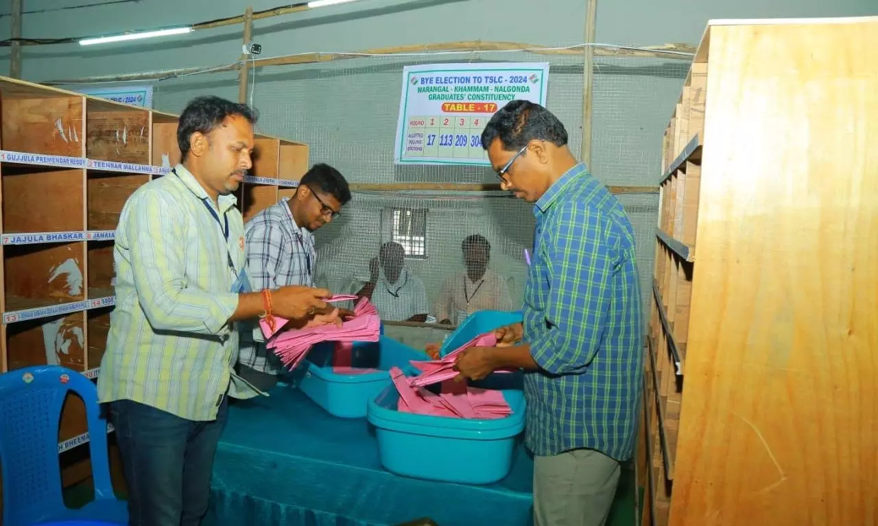 Counting Underway for Warangal-Khammam-Nalgonda Graduates By-Election