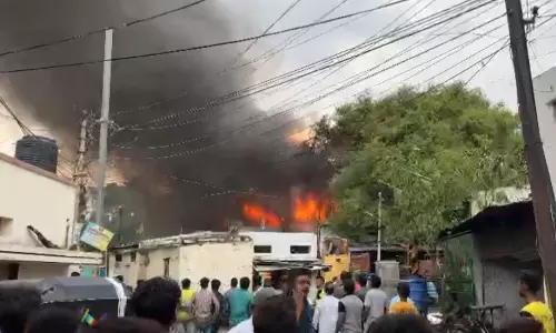 Furniture godown gutted in fire accident in Nampally