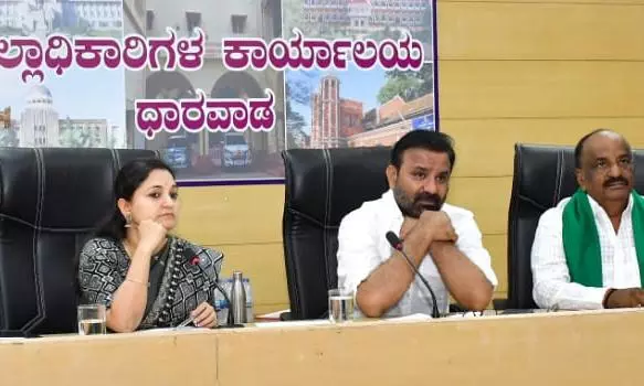 Minister Santosh Lad Calls for Distribution of Seeds and Fertilisers in Dharwad