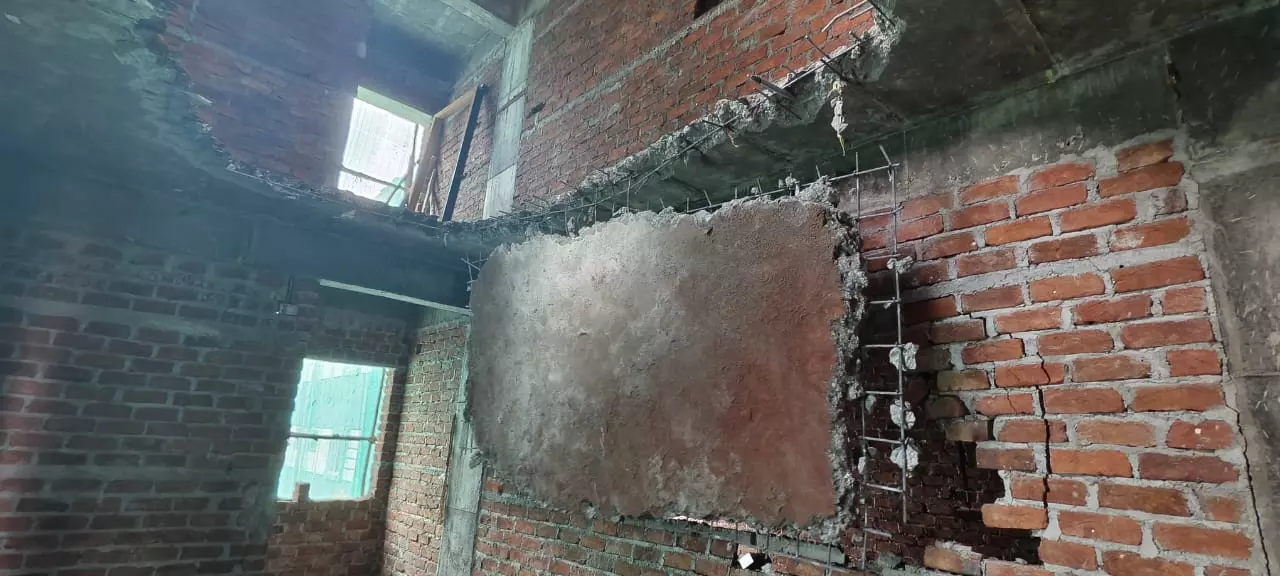 Rangareddy District Task Force Officials Demolish Illegal Constructions in Vattinagulapalli Rangareddy District Task Force Officials Demolish Illegal Constructions in Vattinagulapalli