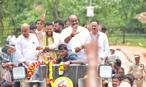 Roadshow by Ram Mohan Naidu and Atchannaidu in Srikakulam