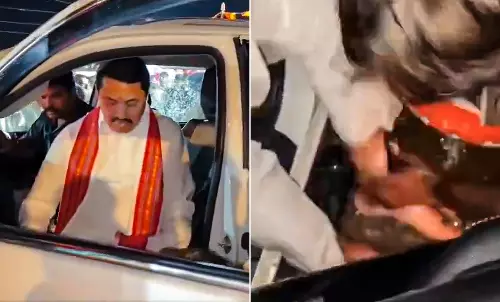 Congress workers washes Patole’s feet, BJP calls him ‘Nawabi feudal shehzada’