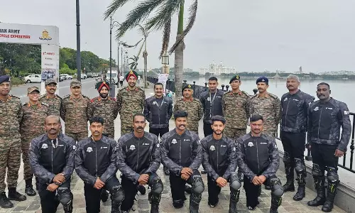 Indian army’s D5 motorcycle expedition reaches Hyderabad after traversing Tamil Nadu, Karnataka