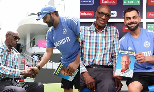 T20 World Cup: Sir wesley hall meets team India, tells Kohli hes the greatest