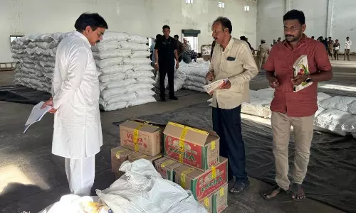 Vijayawada: Manohar Conducts Surprise Checks at Civil Supplies Godown Vijayawada: Manohar Conducts Surprise Checks at Civil Supplies Godown