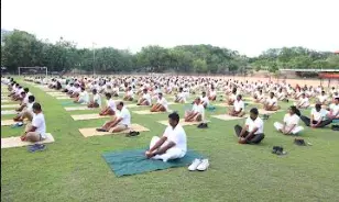 Cyberabad police celebrate yoga day