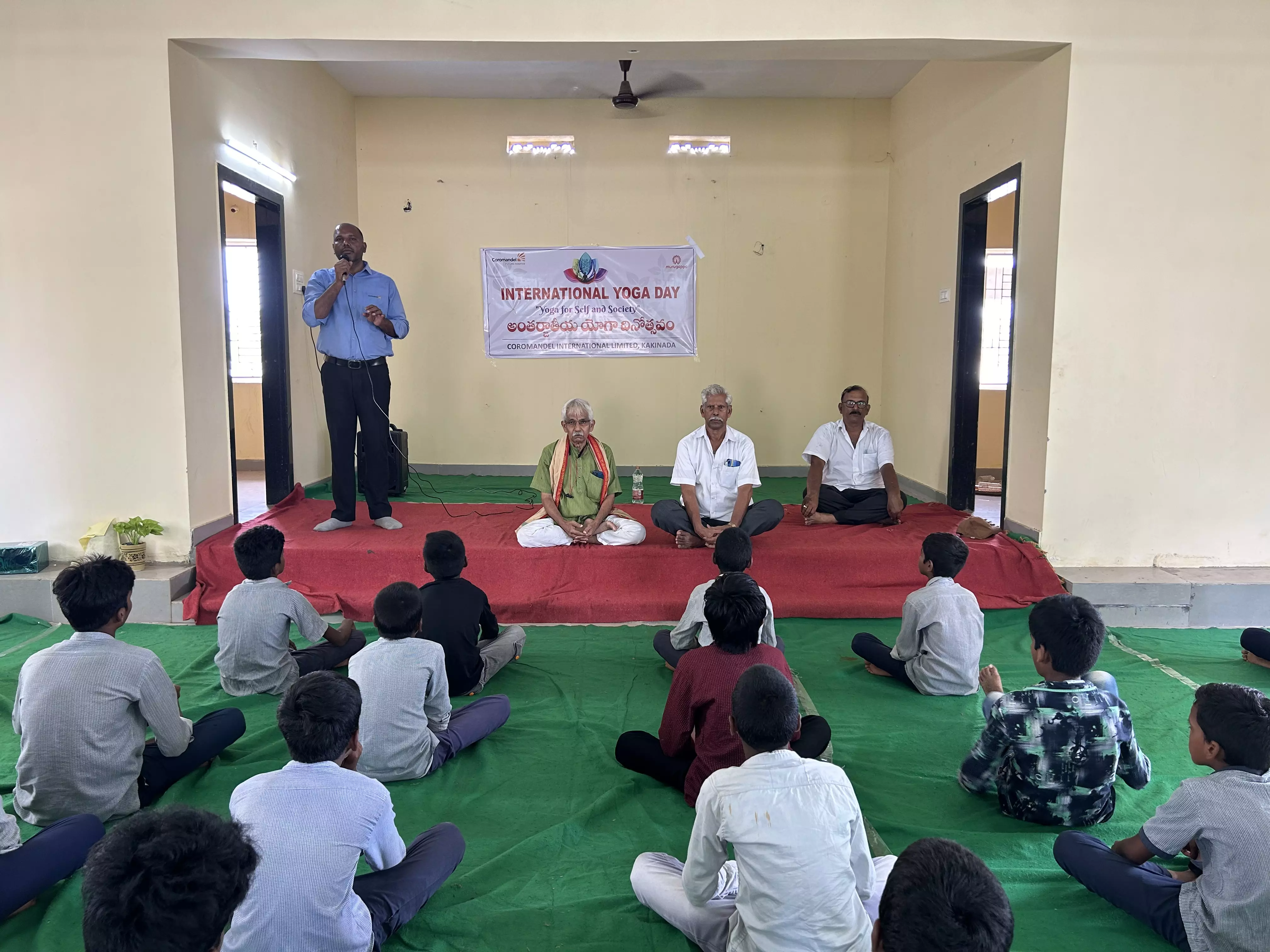 Coromandel International Ltd Marks Yoga Day at Vakalapudi ZPH School in