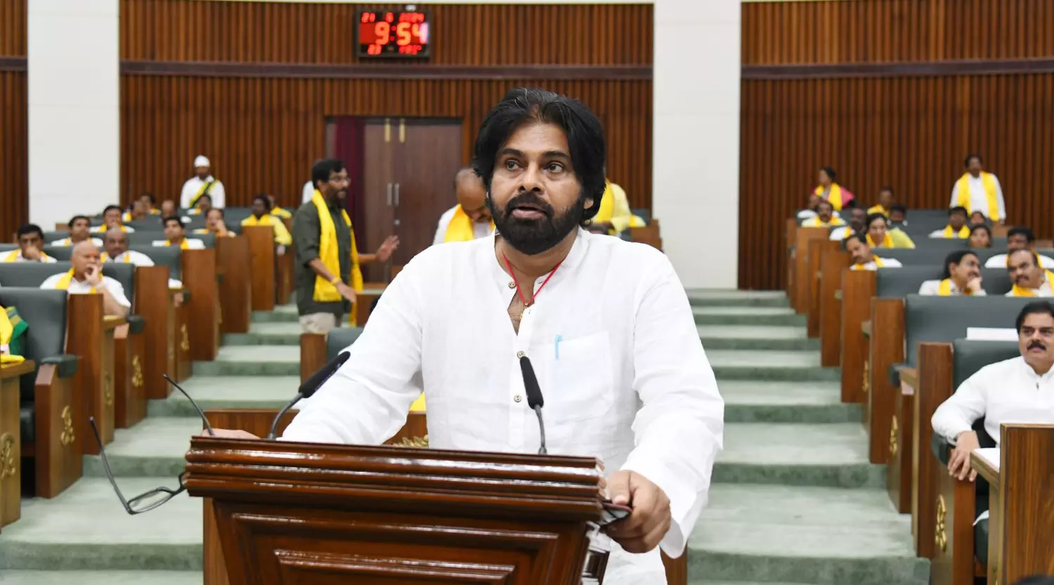 Pawan assures to fix issues of AP Assembly housekeeping staff Pawan assures to fix issues of AP Assembly housekeeping staff