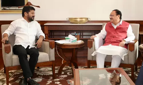 After Rajnath Singh, CM Revanth Reddy meets Nadda in New Delhi