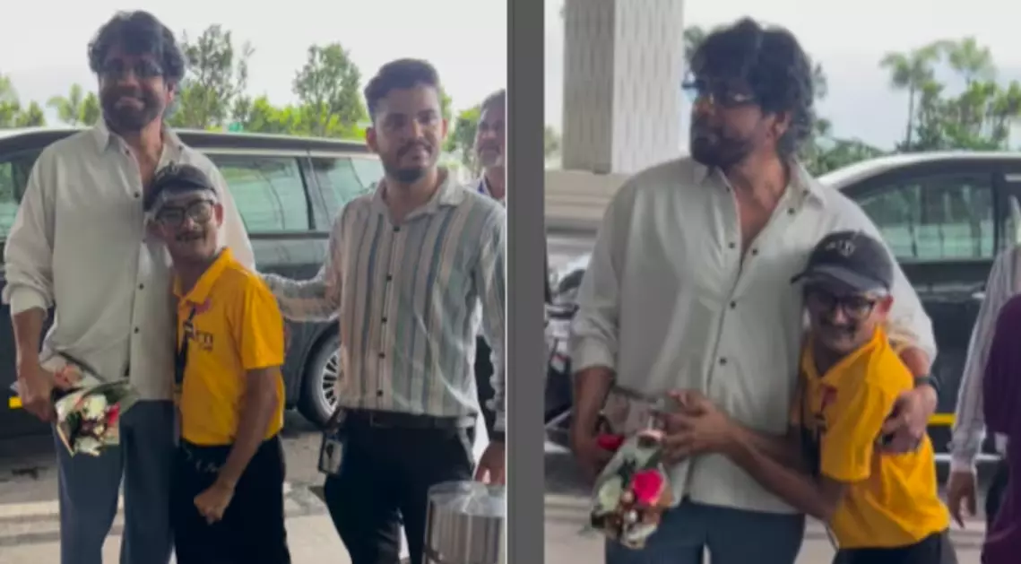 Nagarjuna Meets Fan Mishandled by his bouncers Nagarjuna Meets Fan Mishandled by his bouncers