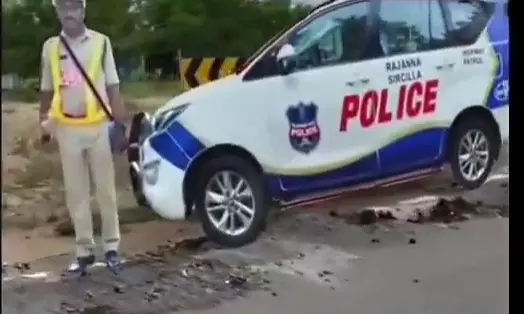 Police cutouts on highways to prevent accidents