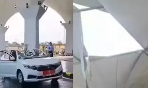 MP: Part of canopy in Jabalpur airport collapses, none hurt, probe ordered