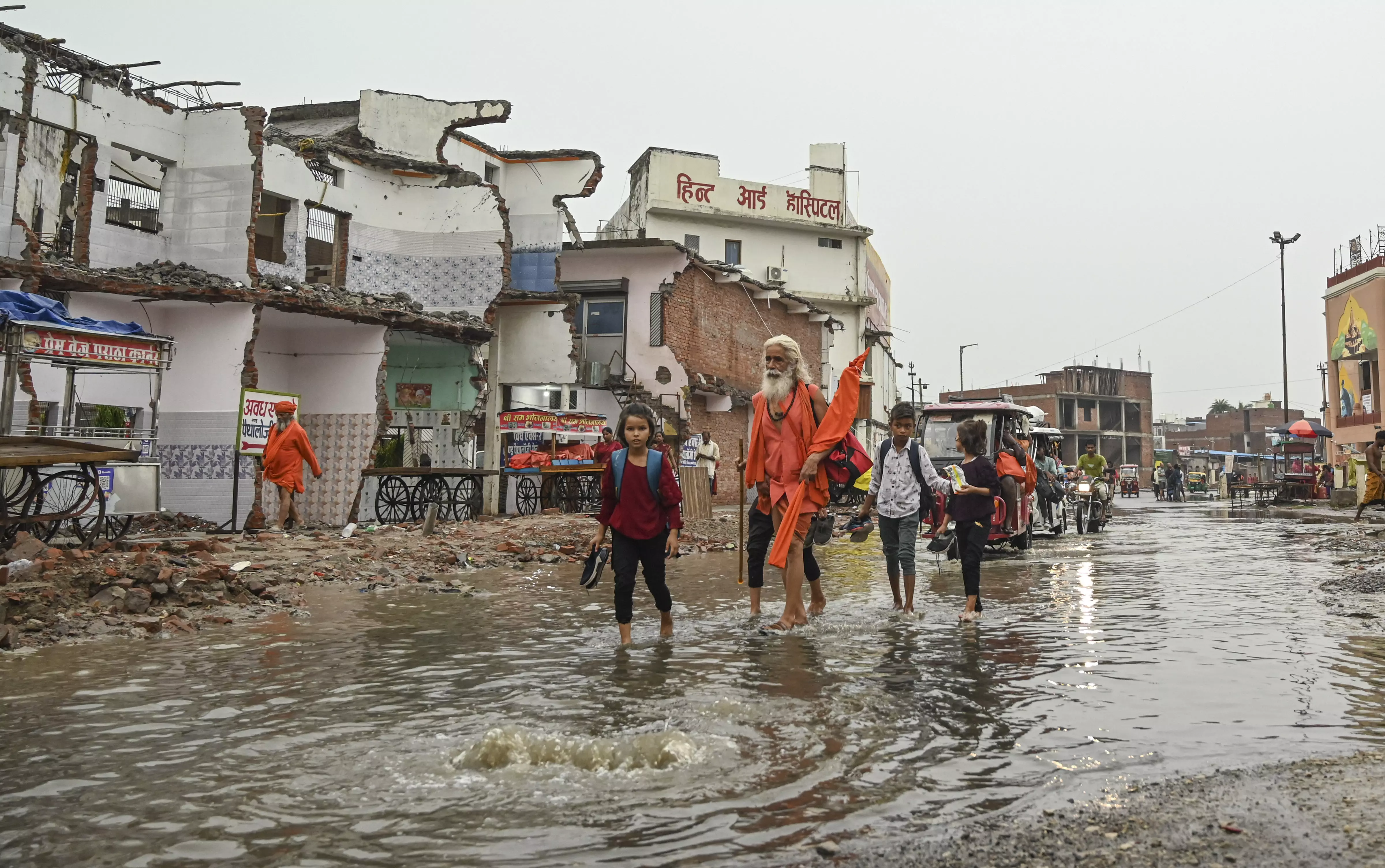 Ayodhya: UP govt suspends six officials after road cave-ins, waterlogging on Ram Path
