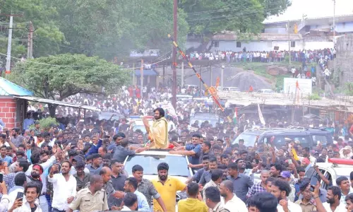 AP Deputy CM Pawan Kalyan offers prayers at Kondagattu Anjaneya Swamy Temple in Telangana