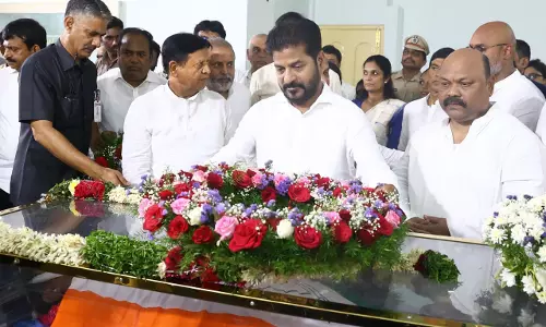 CM Revanth Pays Last Respects to D Srinivas CM Revanth Pays Last Respects to D Srinivas