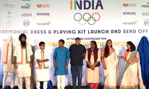 Sports Minister Dr Mansukh Mandaviya Unveils Team Indias Dress for Paris Olympics