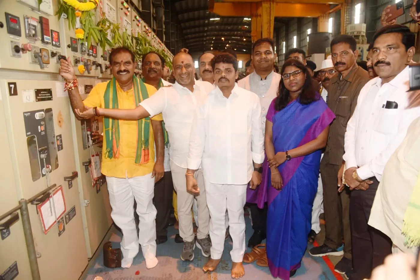 Nimmala Ramanaidu Releases 1,050 Cusecs of Godavari Water to Krishna Delta from Pattiseema Project Nimmala Ramanaidu Releases 1,050 Cusecs of Godavari Water to Krishna Delta from Pattiseema Project