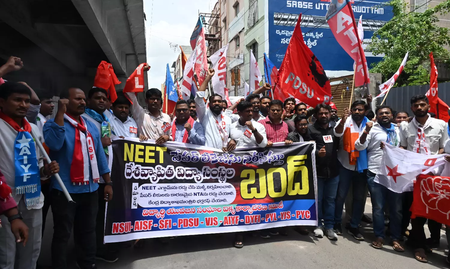 Bandh against paper leaks peaceful Bandh against paper leaks peaceful