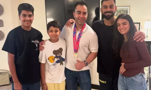 Virat Kohli celebrates T20 WC success with family after reaching Delhi