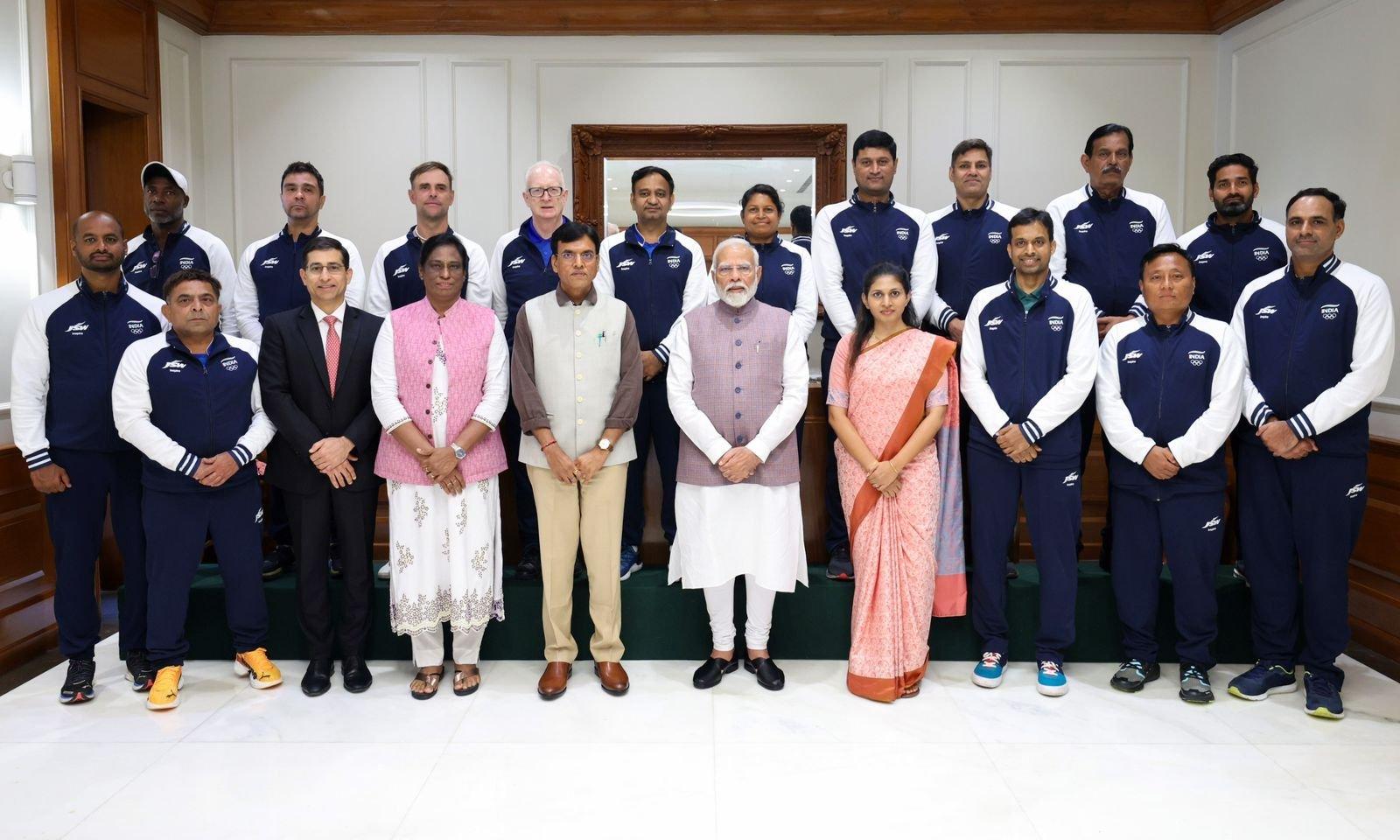 Keep your focus: PM Modi tells Paris-bound athletes; asks for mom-made churma from Neeraj