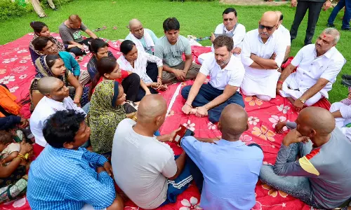 Rahul Gandhi reaches Aligarh, meets kin of Hathras stampede victims