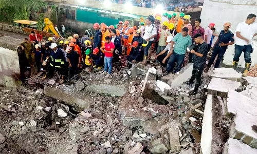 Six-storey residential building collapses in Surat city