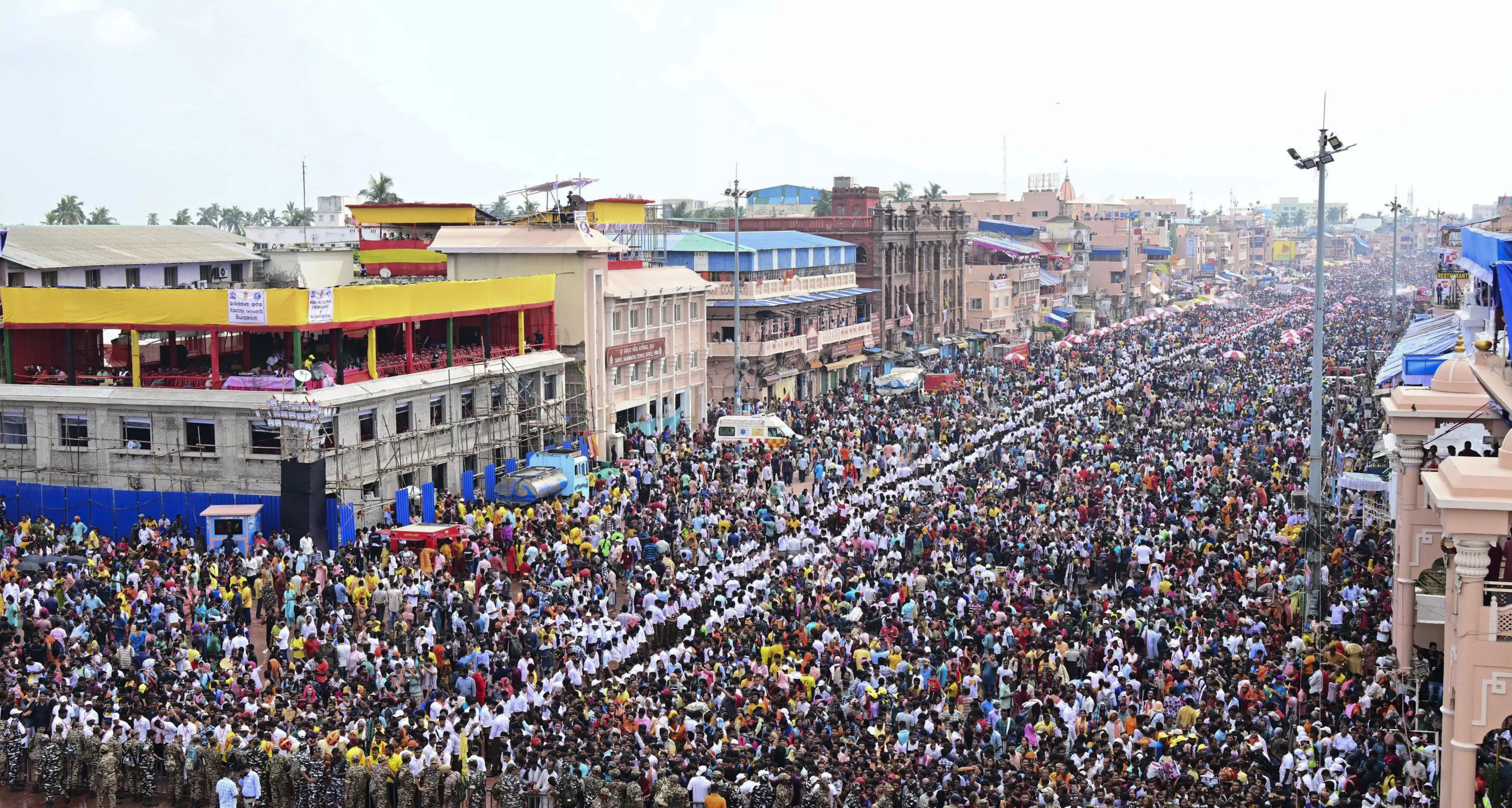 Rath Yatra: Lord Jagannath, siblings ascend chariots after Pahandi ritual