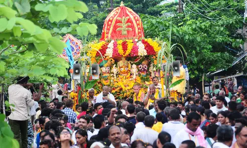 Jagannath Rath Yatra today in Nizamabad Jagannath Rath Yatra today in Nizamabad