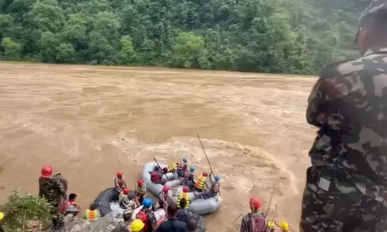 66 missing in Nepal after landslide sweeps two buses into river: Official 66 missing in Nepal after landslide sweeps two buses into river: Official