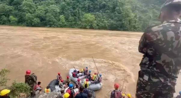 66 missing in Nepal after landslide sweeps two buses into river: Official 66 missing in Nepal after landslide sweeps two buses into river: Official