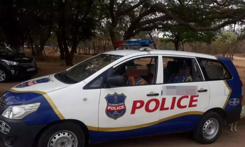 Telangana: Cops Face Action for Boozing in Patrol Car Telangana: Cops Face Action for Boozing in Patrol Car